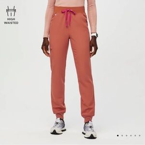 FIGS High Waisted Zamora Jogger Terracotta
